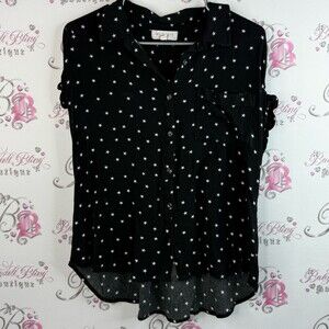 Wild skye T-shirt, stars, black white Black Star Pattern Button Down Shirt